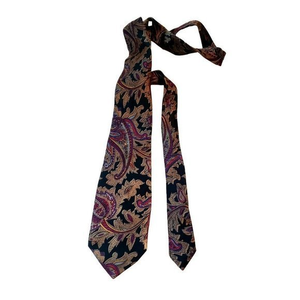 Missony Silk Necktie made in Italy Paisley‎ Print